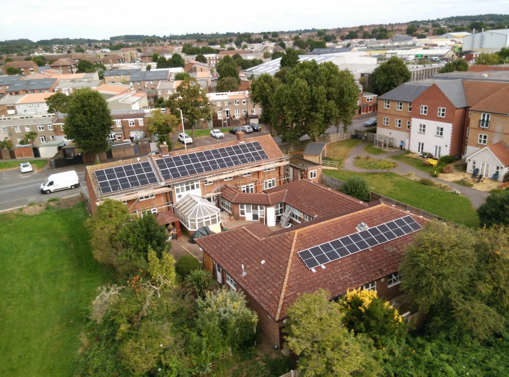 Solar panels on houses